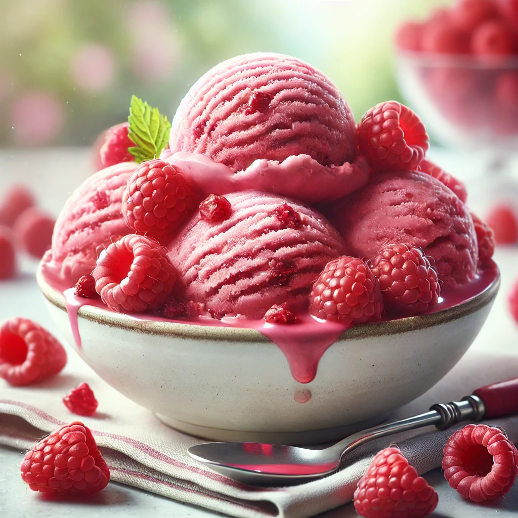 Saveur de Crème Glacée à la Framboise
