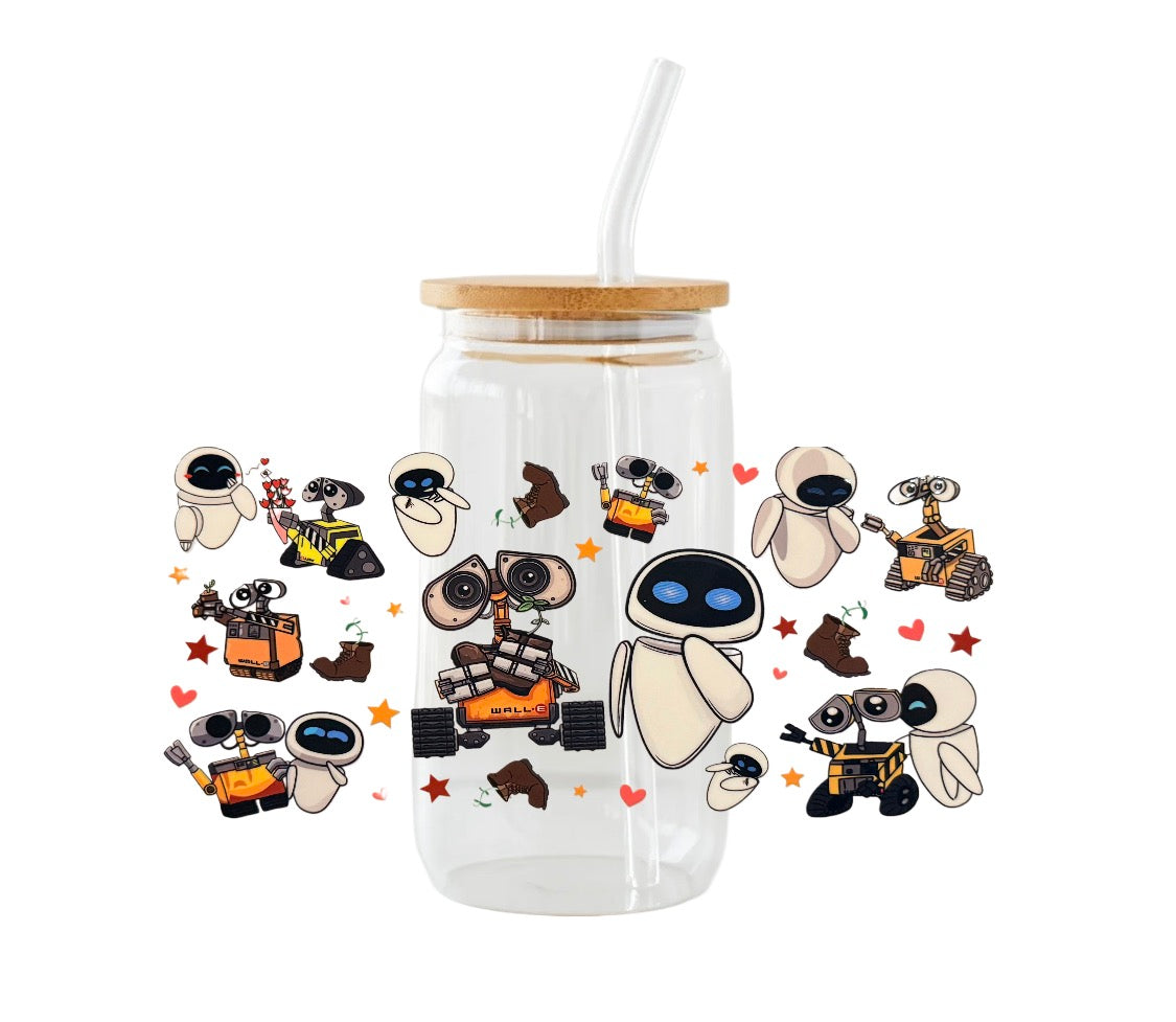 Verre ”petits robots”❤️