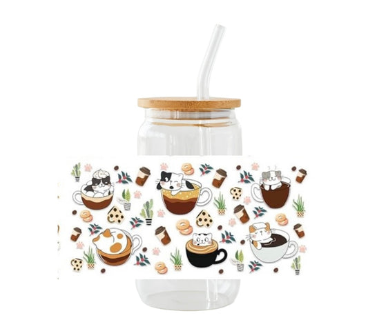 Verre ”Chat & Café“