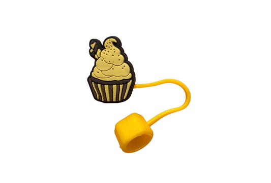 Couvre paille " Cupcake Jaune "💛