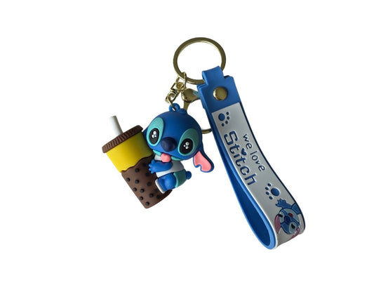 Porte Clé Stitch & bubble tea💙