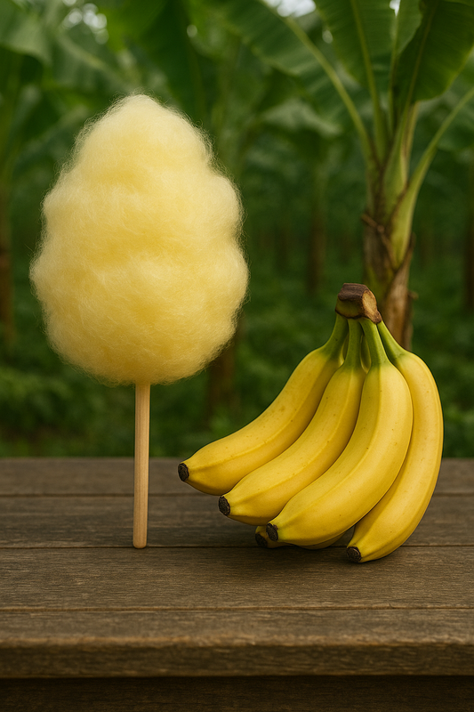 Barbe à papa à saveur de Banane 🍌