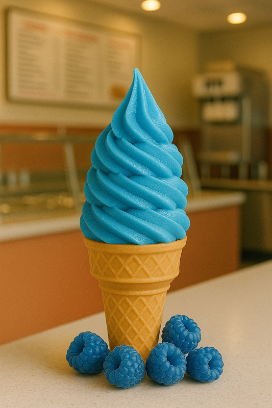 Saveur de Crème Glacée au Framboise Bleu