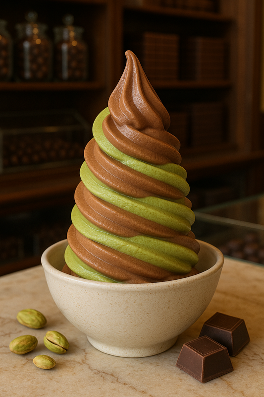 Saveur de Crème Glacée chocolat pistache